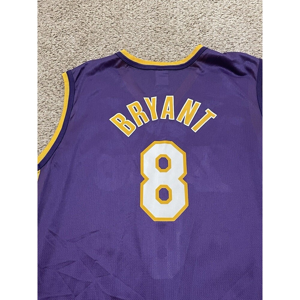 Rare Kobe Bryant Los Angeles Lakers #8 NBA Champion VTG 90s Jersey Mens L - Picture 4 of 5